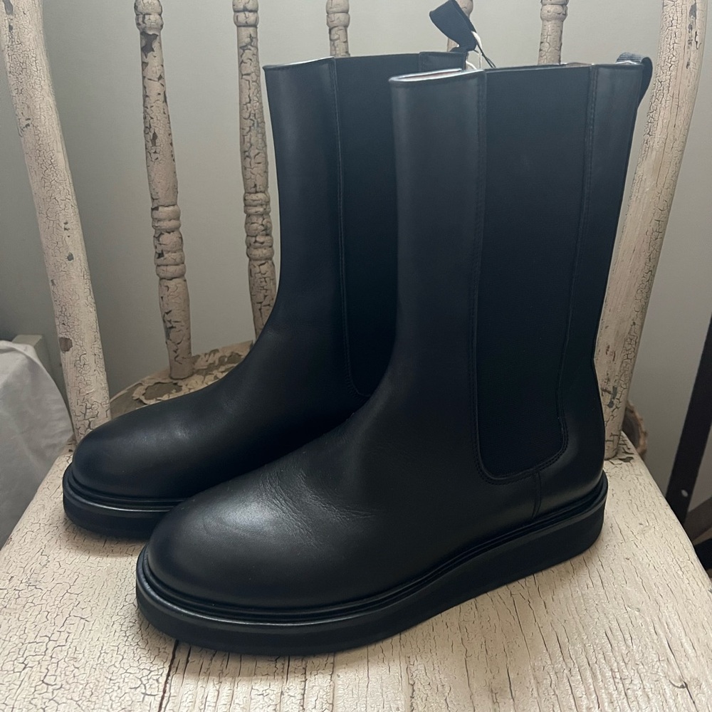 Legres black leather high Chelsea boot - Picture 2 of 13